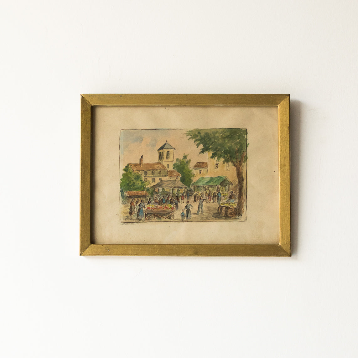 Aquarelle Le Marché Aux Fleurs