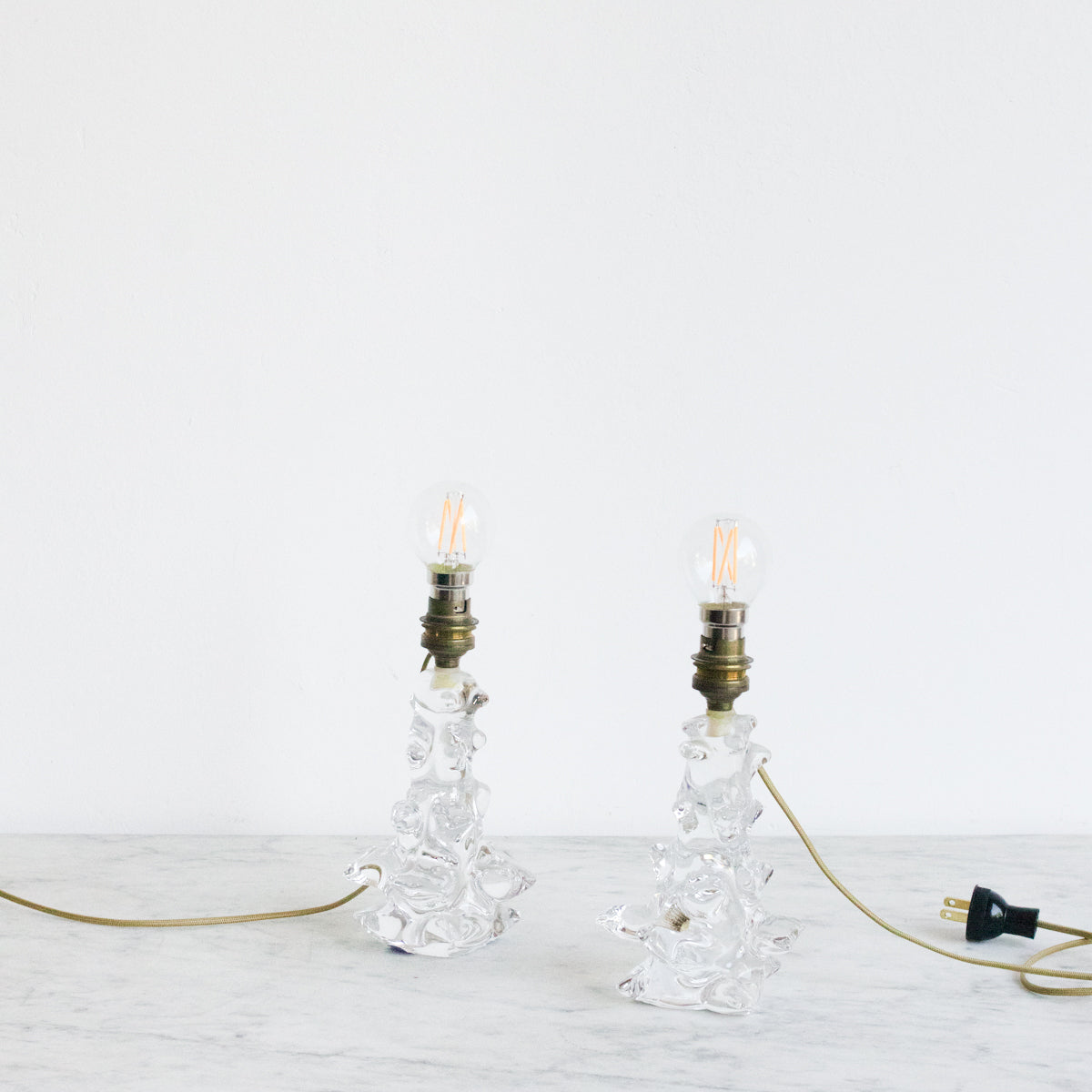 Paire de lampes en cristal de Baccarat