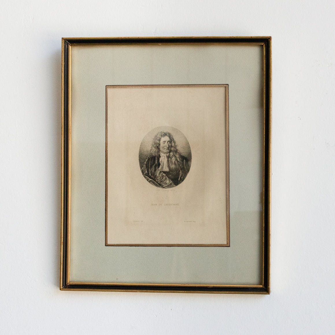 Gravure antique | Jean De La Fontaine