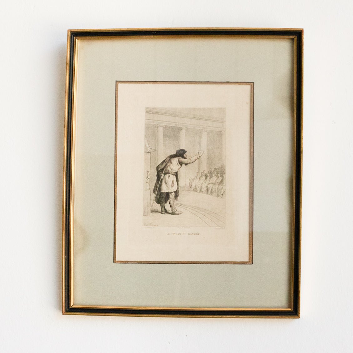 Gravure antique | Le Paysan Du Danube