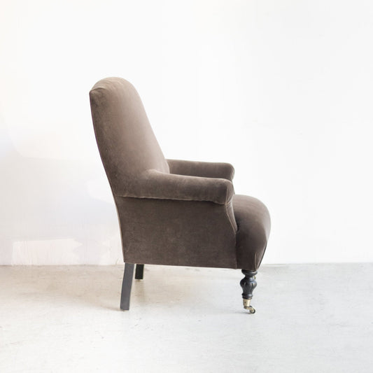 Fauteuil Bellecour | Velours Émile Chocolat | Échantillon