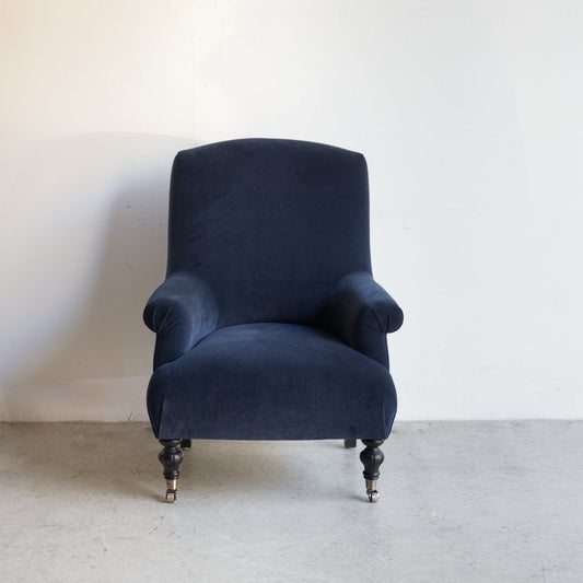 Fauteuil Bellecour | Emile Velours Marine