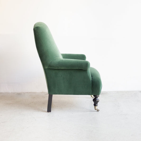 Fauteuil Bellecour | Velours Émile en épicéa | Échantillon de sol