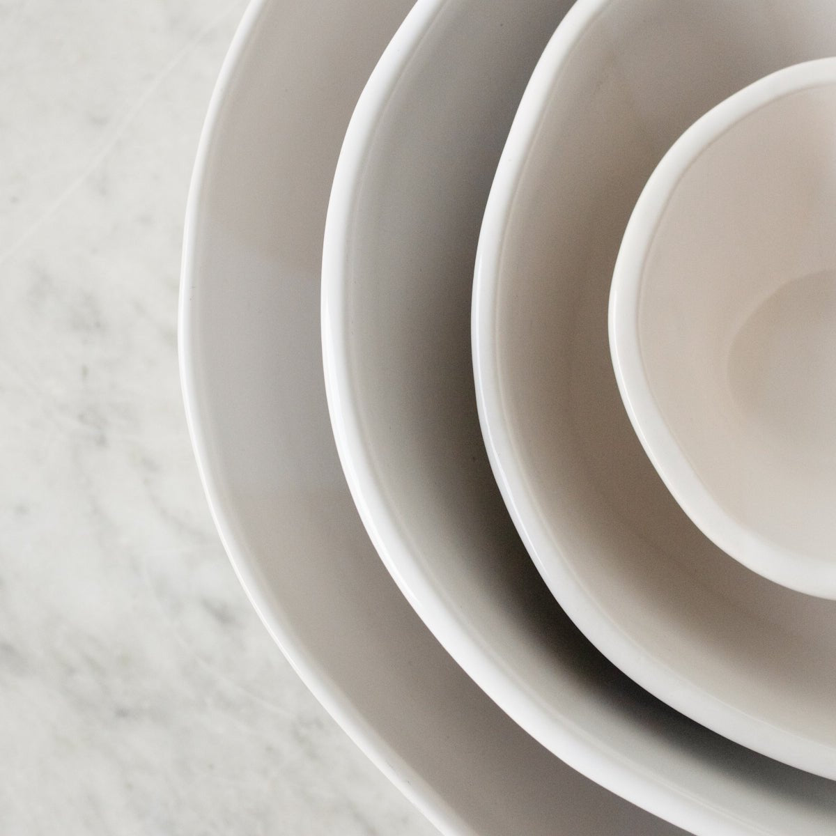 Bol de service classique | Ensemble gigogne | Blanc