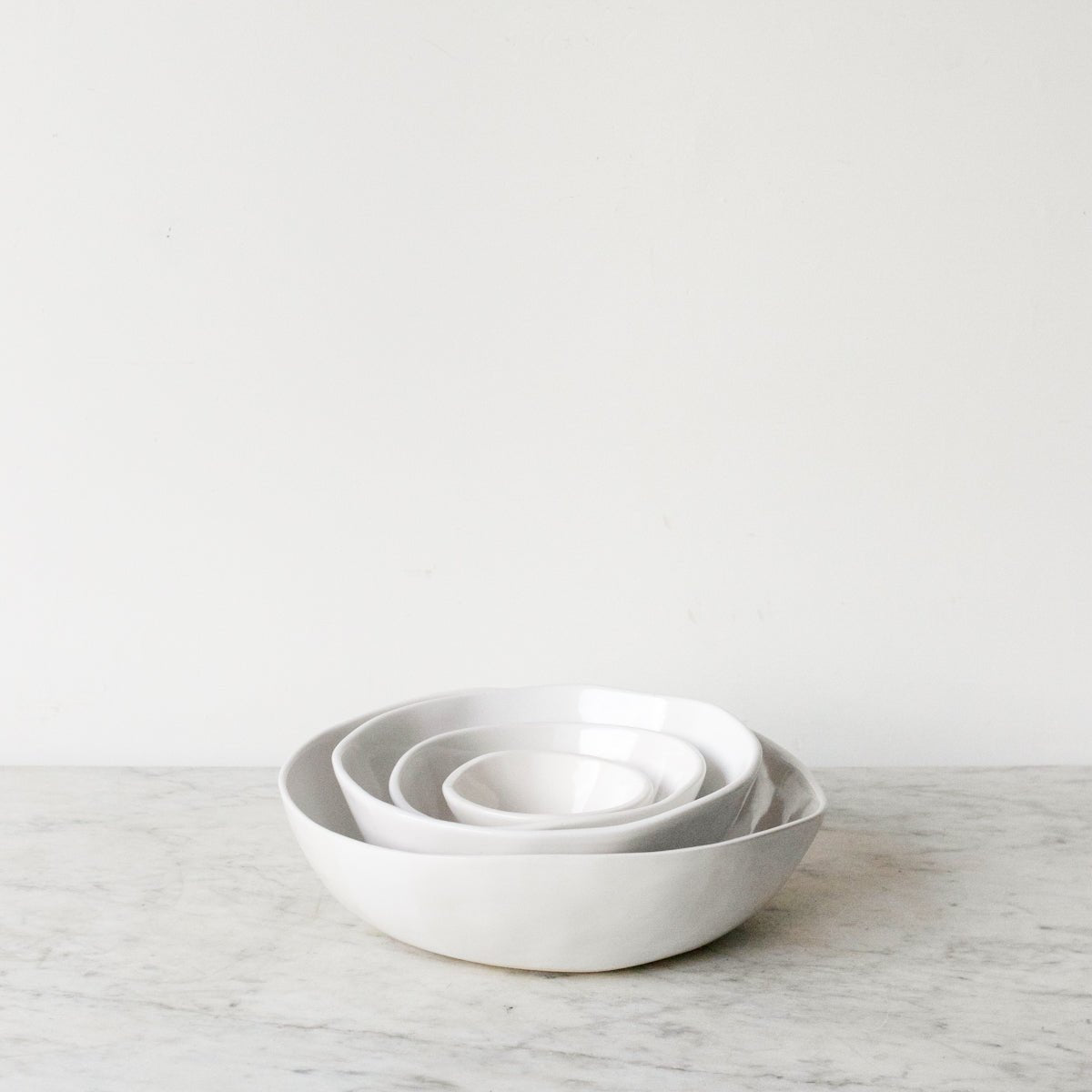 Bol de service classique | Ensemble gigogne | Blanc