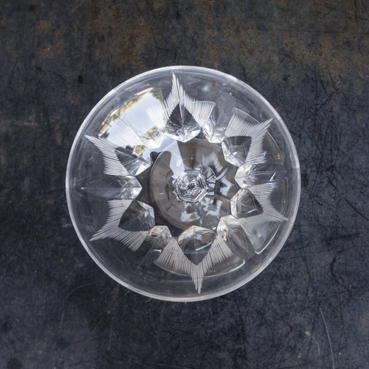 Paire de coupes en cristal taillé