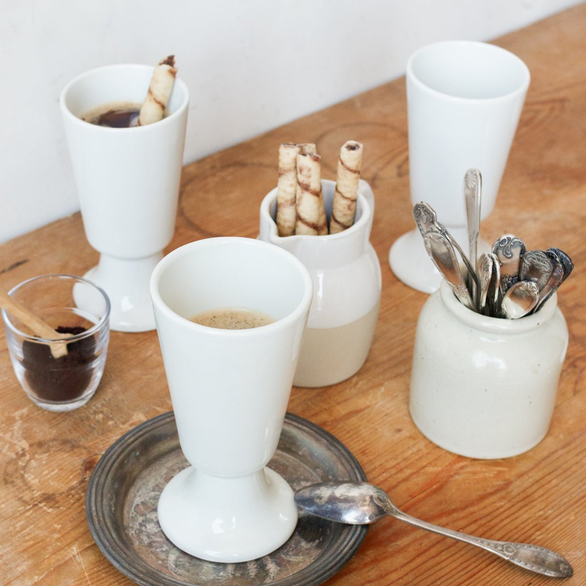 Paire de verres à café vintage