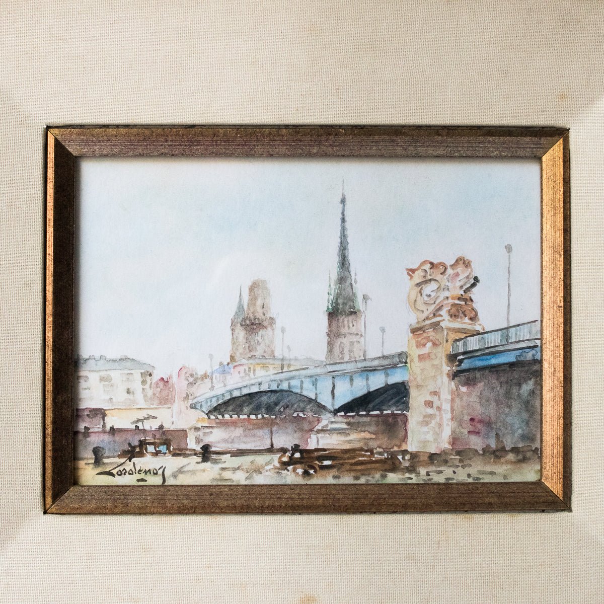 Aquarelle du Pont Neuf de Paris