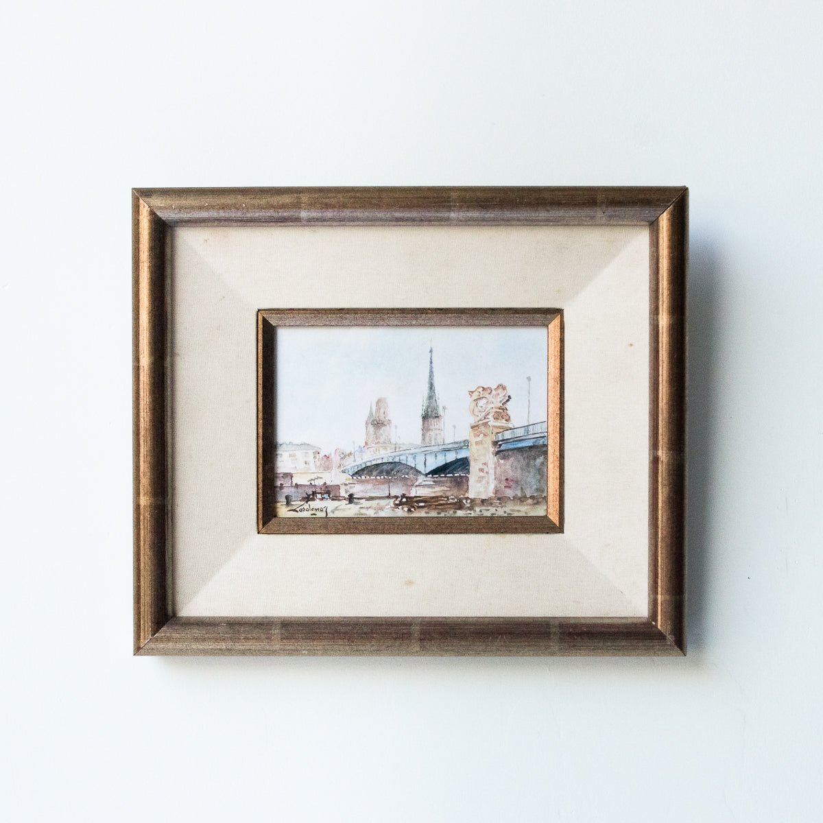 Aquarelle du Pont Neuf de Paris