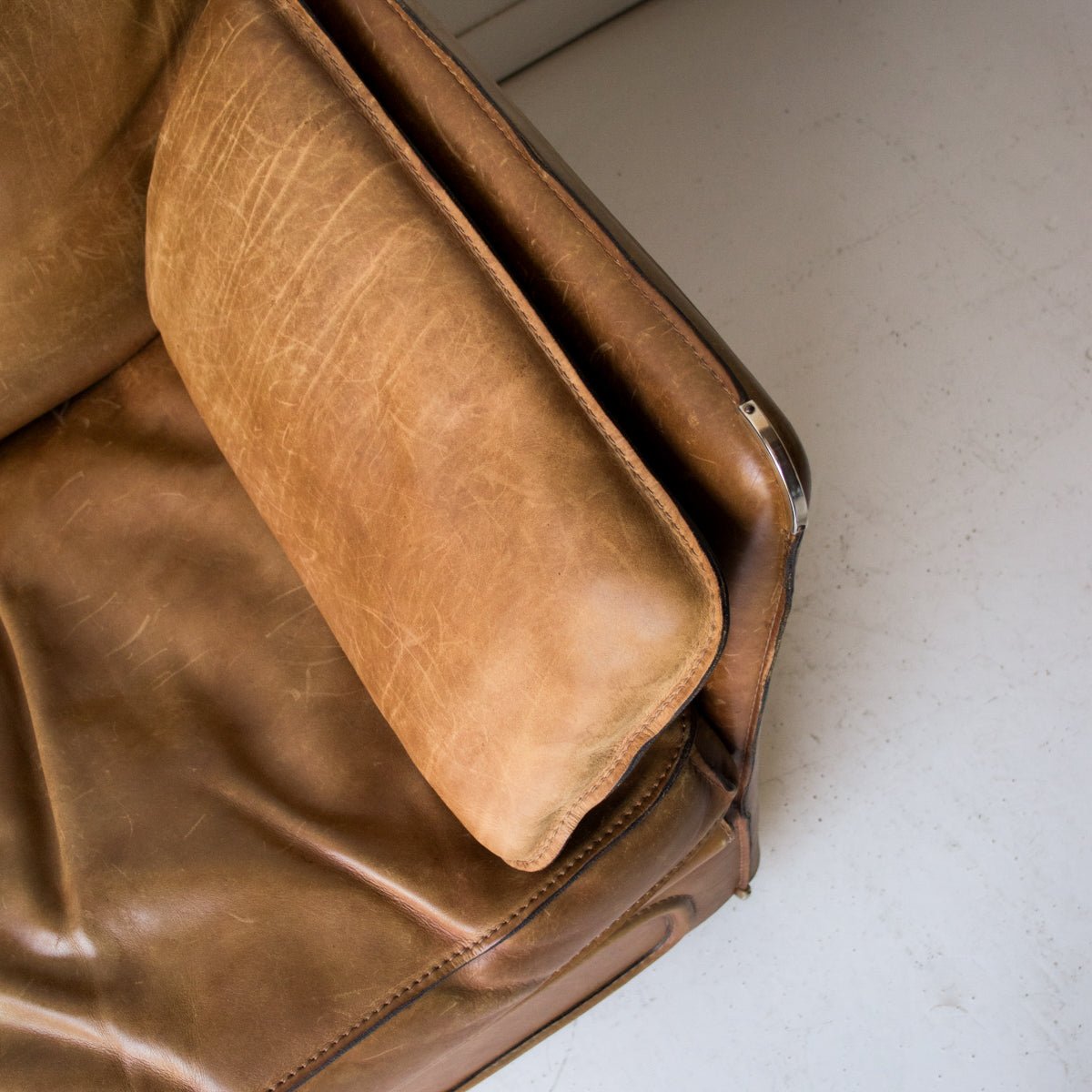 Causeuse Vintage en Cuir Roche Bobois