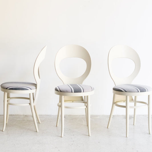 Chaise mouette vintage avec assise en coutil