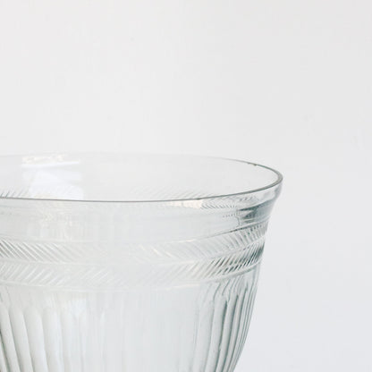 Bocal à bonbons en verre taillé
