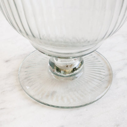Bocal à bonbons en verre taillé