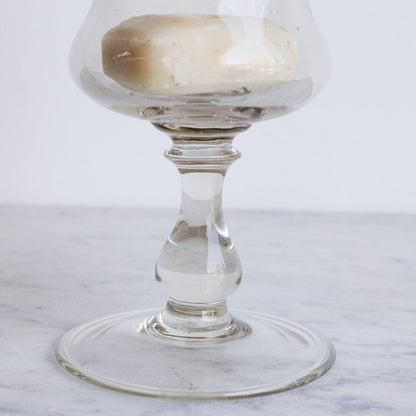 Bocal à bonbons en verre taillé