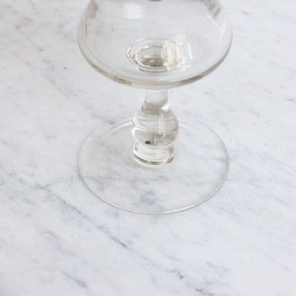 Bocal à bonbons en verre taillé