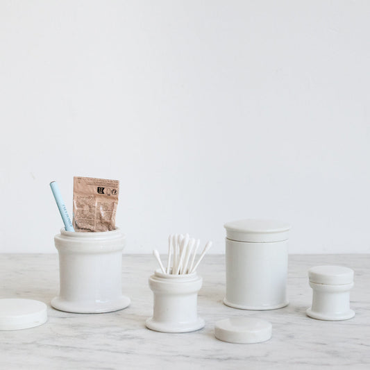 Lot de 4 boîtes en porcelaine