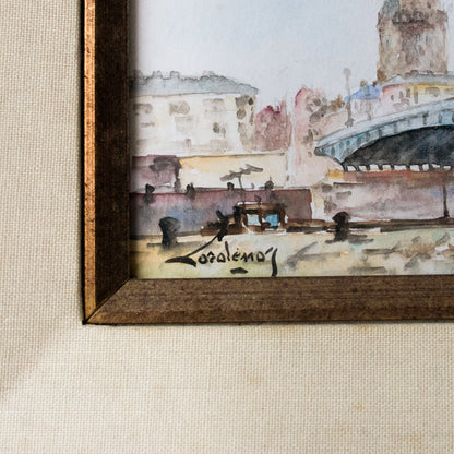 Aquarelle du Pont Neuf de Paris
