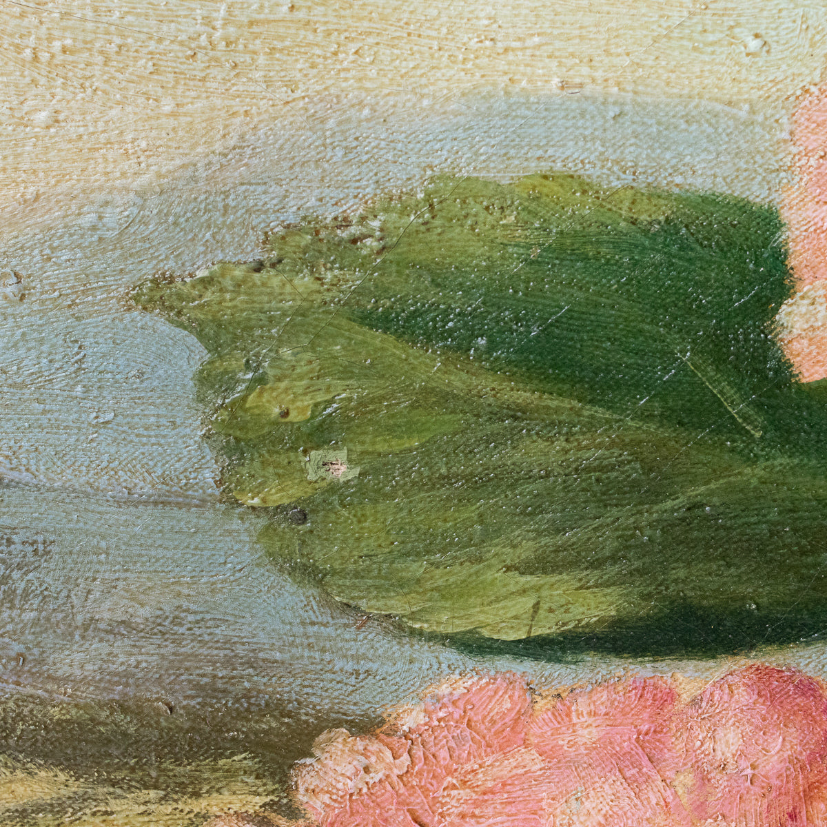 Nature morte florale avec hortensias, peinture à l'huile