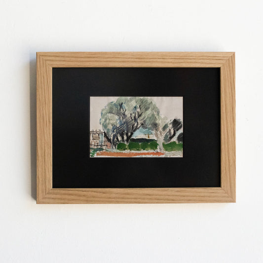 Petite aquarelle aux arbres | Pierre Pruvost