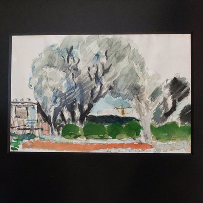 Petite aquarelle aux arbres | Pierre Pruvost