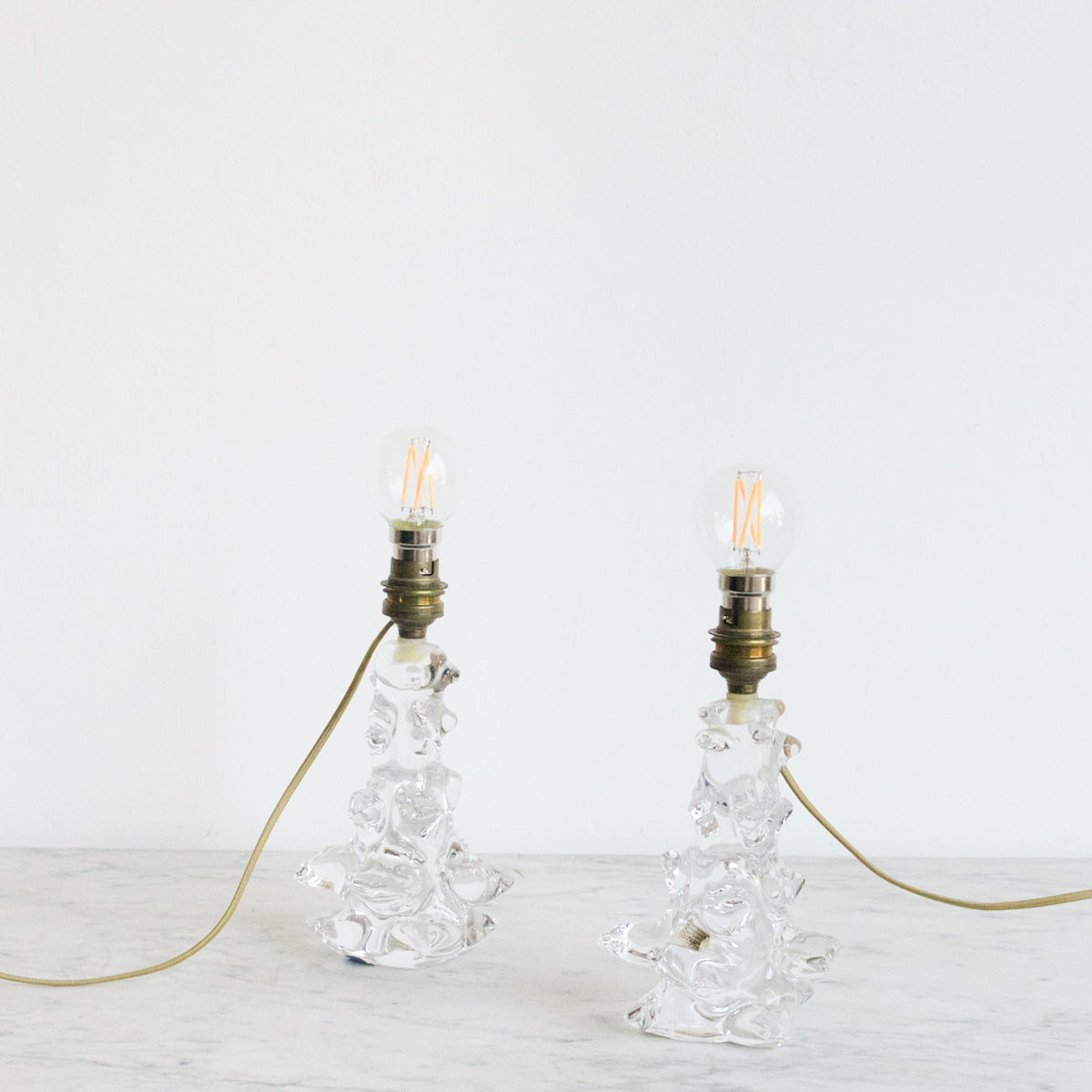 Paire de lampes en cristal de Baccarat