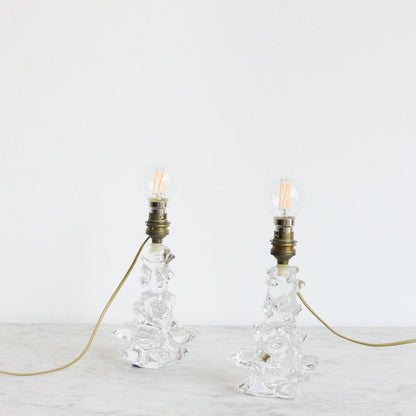 Paire de lampes en cristal de Baccarat