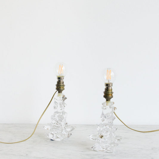 Paire de lampes en cristal de Baccarat