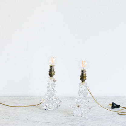 Paire de lampes en cristal de Baccarat