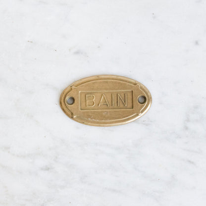 Plaque en laiton | Bain