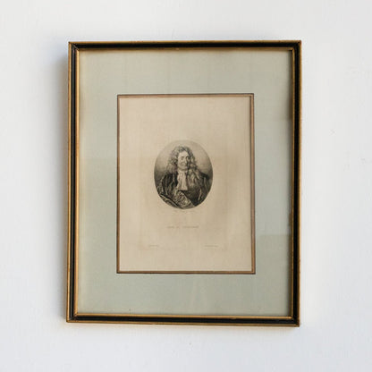 Gravure antique | Jean De La Fontaine
