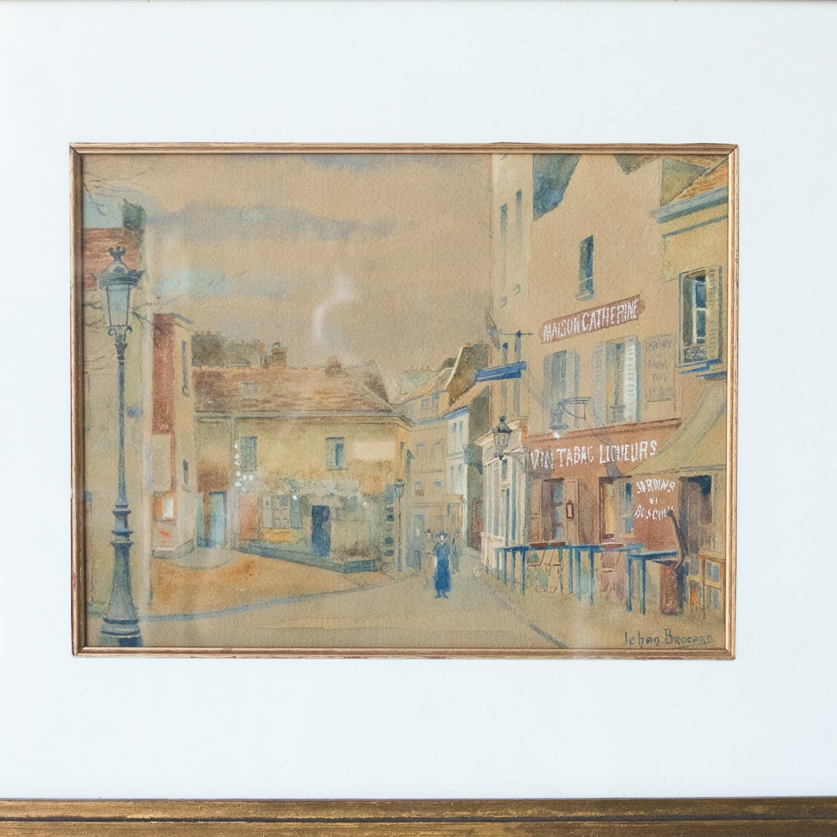 Dessin au pastel de bar à tabac
