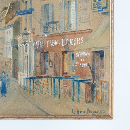 Dessin au pastel de bar à tabac