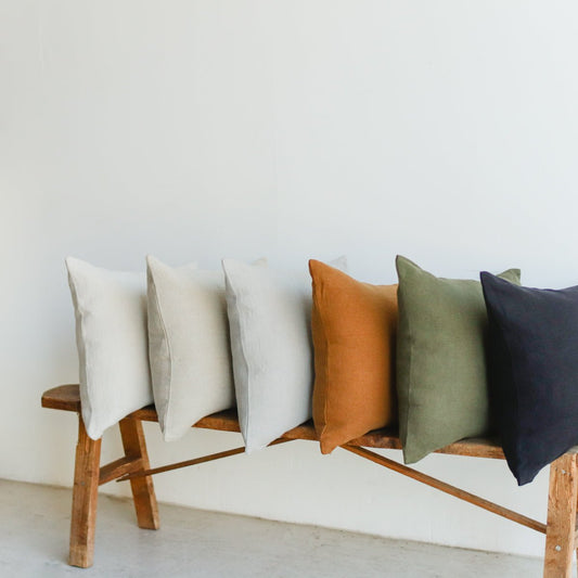 Housse de coussin en lin belge