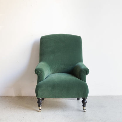 Fauteuil Bellecour | Velours Émile en épicéa | Échantillon de sol