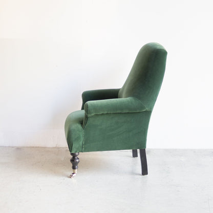 Fauteuil Bellecour | Velours Émile en épicéa | Échantillon de sol