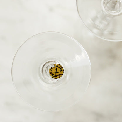 Ensemble de 6 verres à vin en cristal de la Cristallerie Lorraine