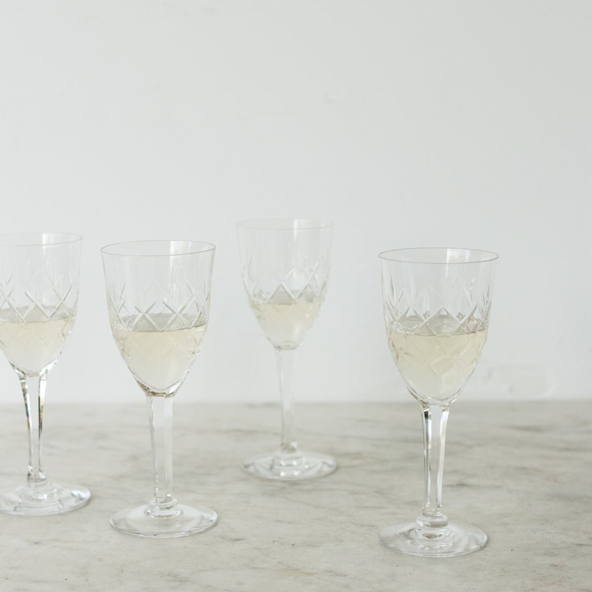 Ensemble de 6 verres à vin en cristal de la Cristallerie Lorraine