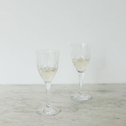 Ensemble de 6 verres à vin en cristal de la Cristallerie Lorraine