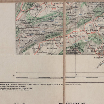 Carte encadrée de Morteau