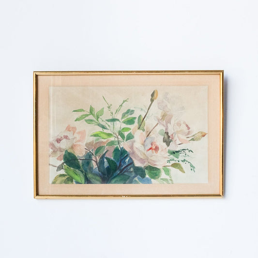 Peinture à l'aquarelle de roses de jardin