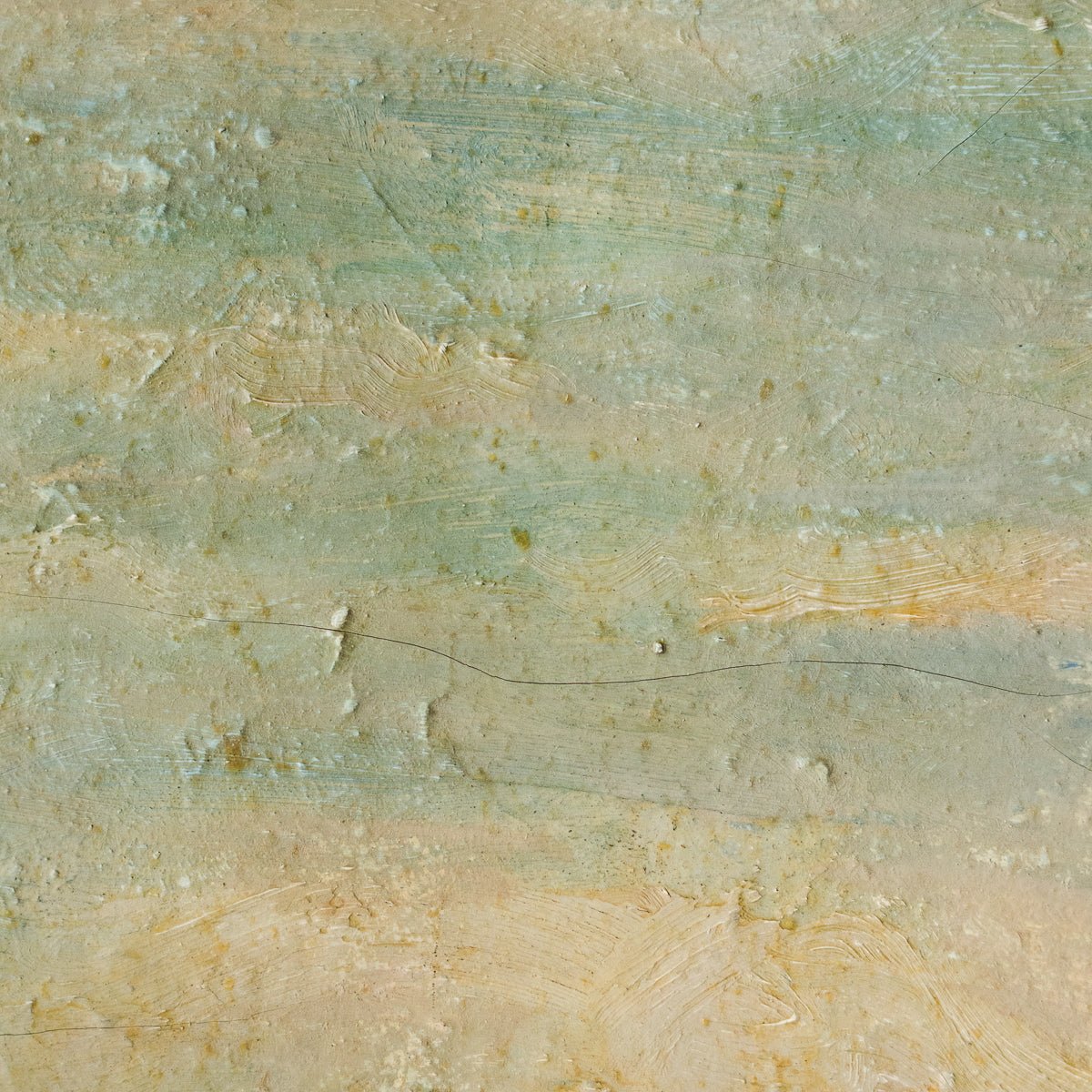 Paysage dans les tons verts, peinture à l'huile