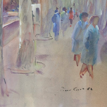 Les Quais De Lyon Aquarelle