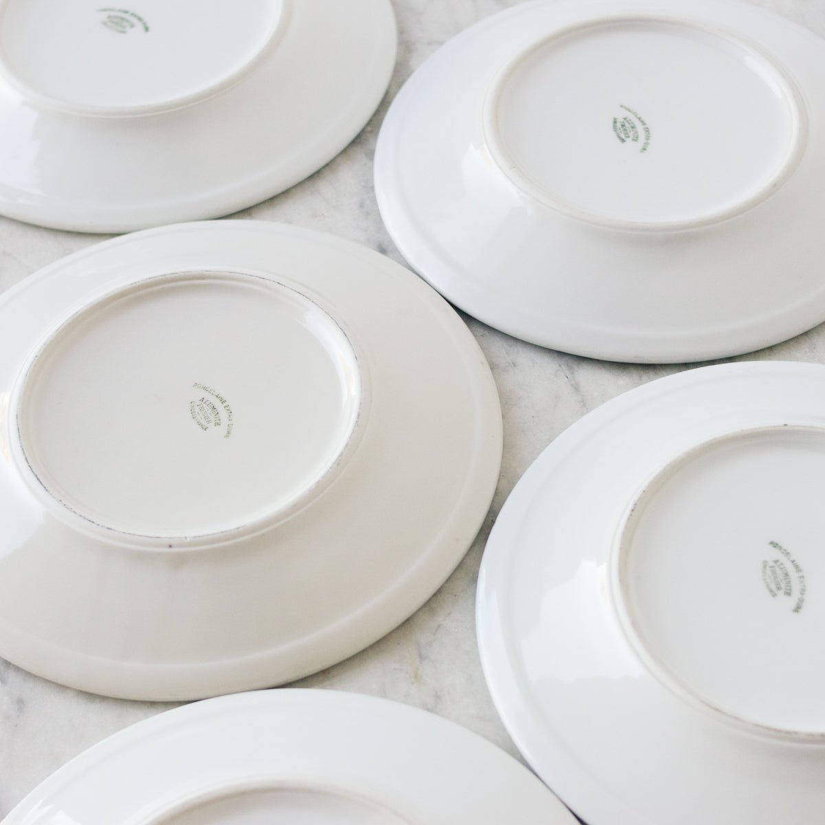 Lot de 8 assiettes en porcelaine de Limoges Bistro