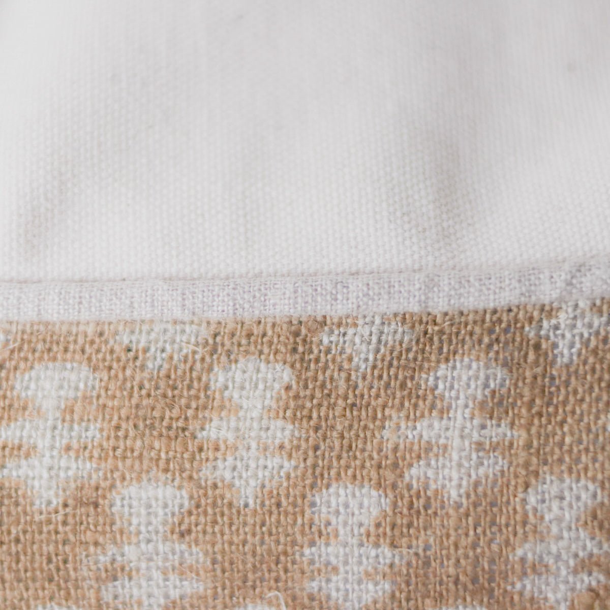 Housse de coussin en lin imprimé | Boti Moutarde