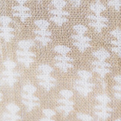 Housse de coussin en lin imprimé | Boti Moutarde