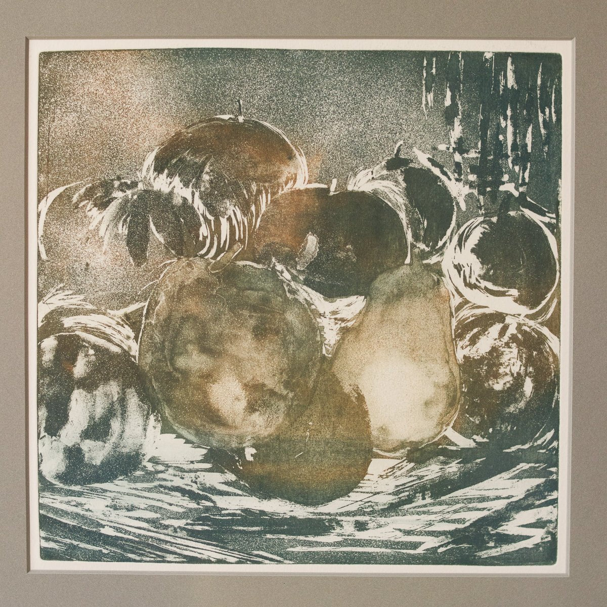 Lithographie avec fruits