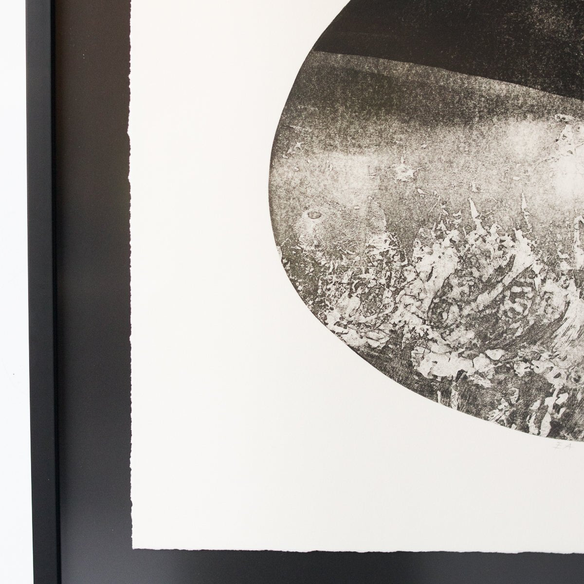 Lithographie avec ciel nocturne en noir et blanc
