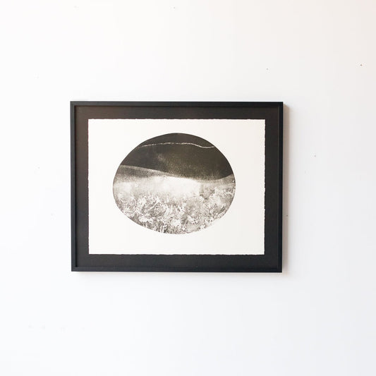 Lithographie avec ciel nocturne en noir et blanc