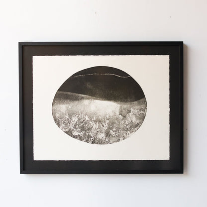 Lithographie avec ciel nocturne en noir et blanc