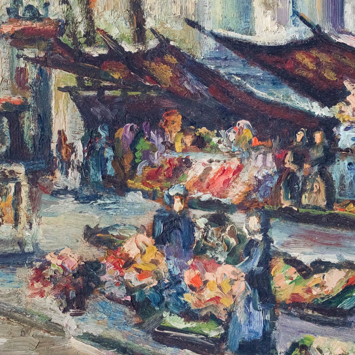Peinture à l’huile Marché Aux Fleurs